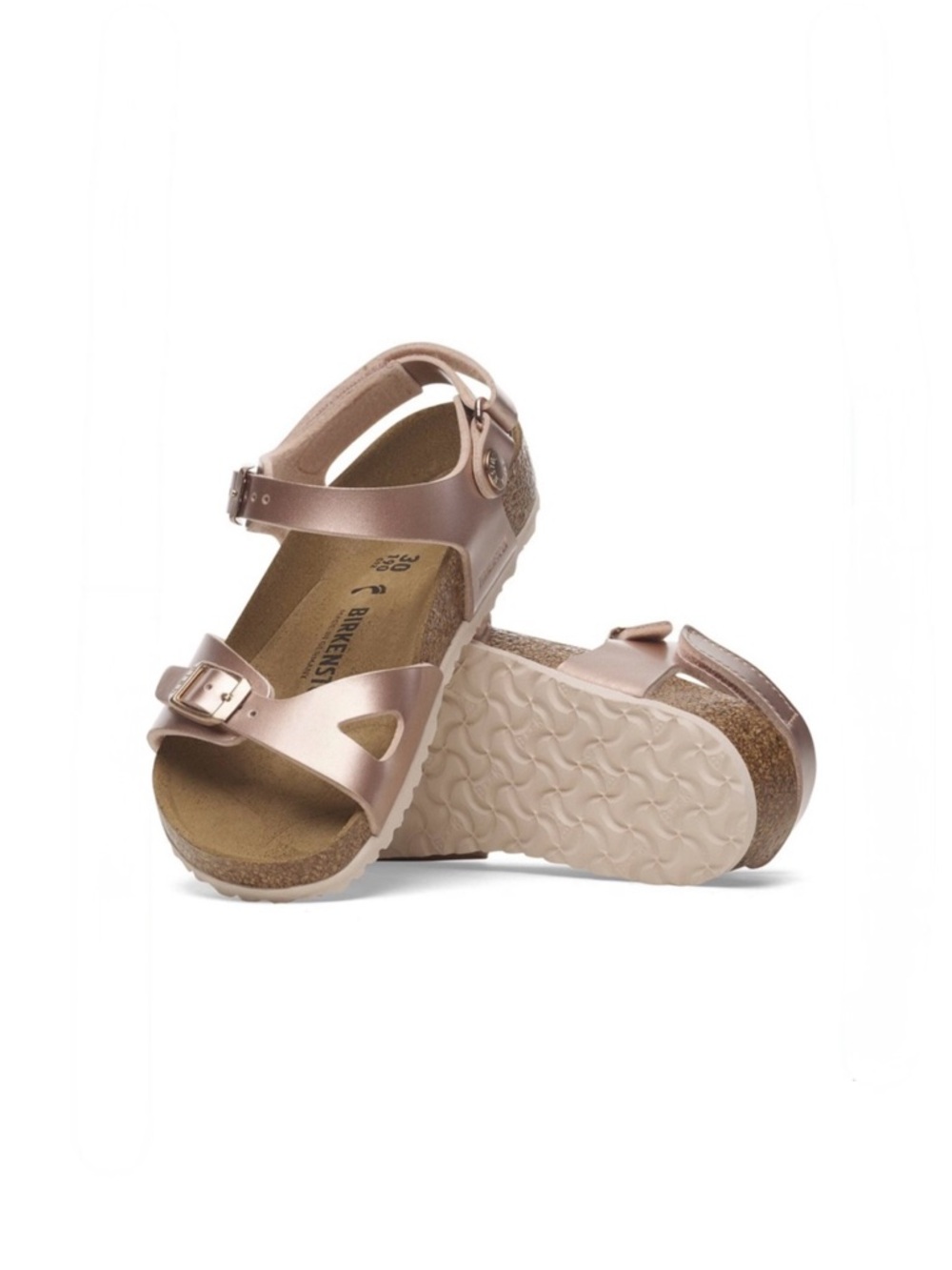 BIRKENSTOCK Birko-Flor
Color: Electric Metallic Copper
Rio AS Kids Sz 30 US 12